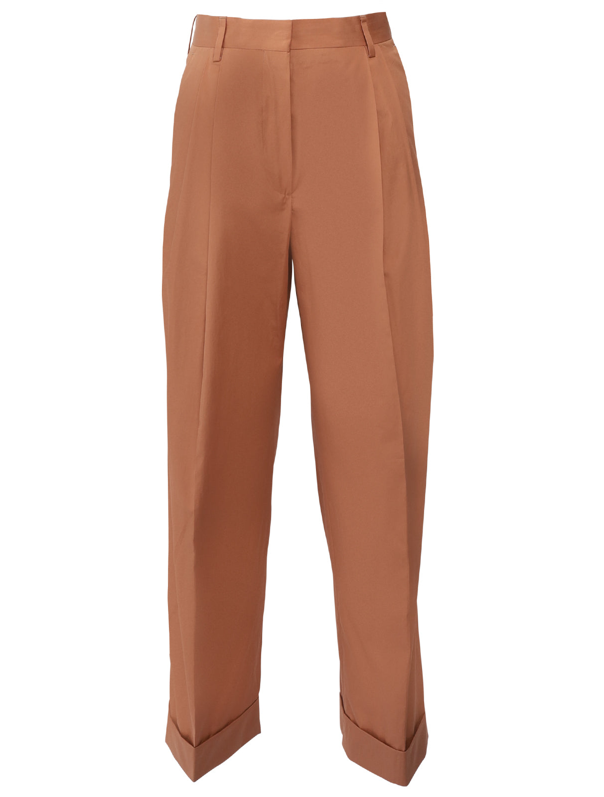 Silk wide-leg pants in orange - Dries Van Noten