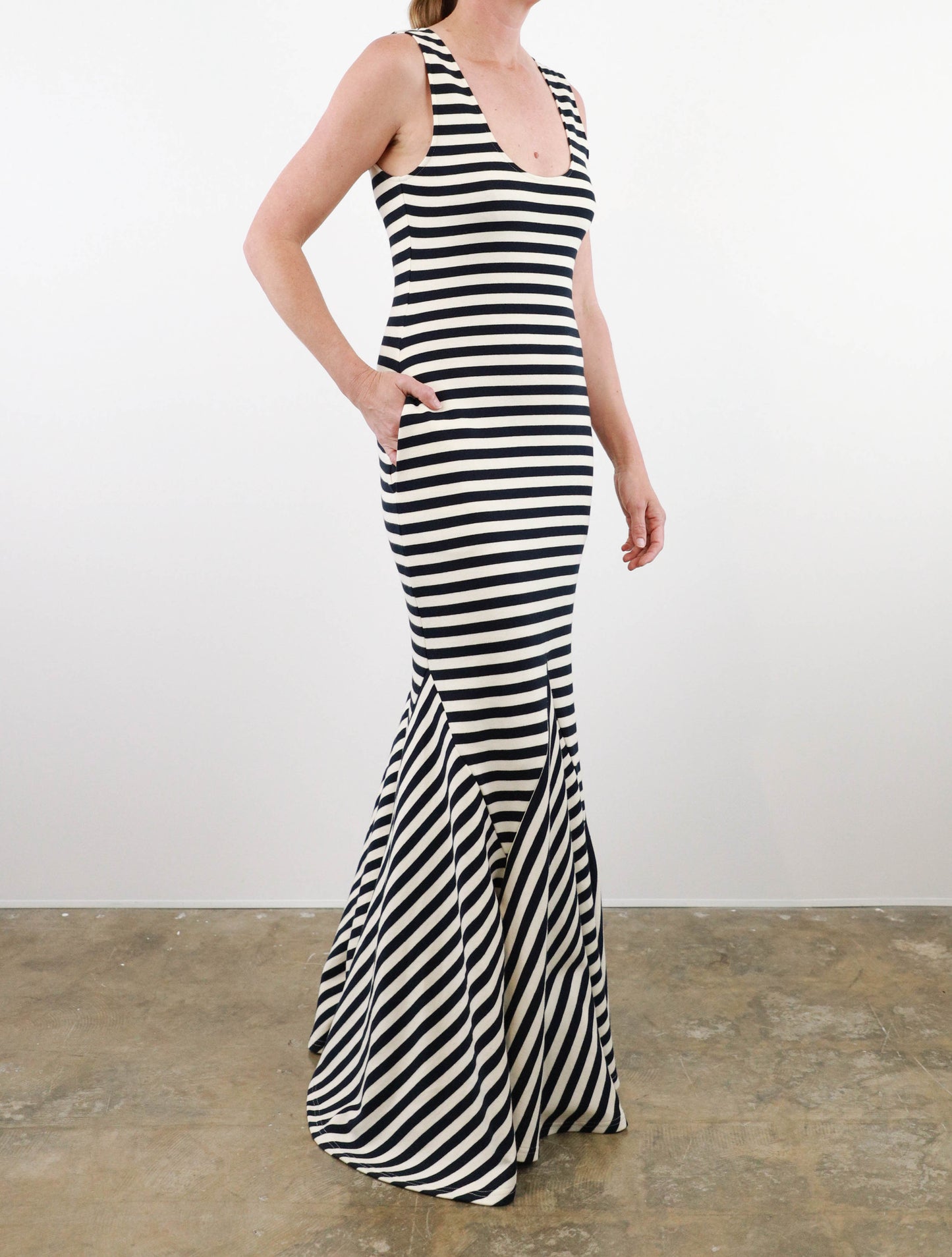 Sleeveless Jersey Maxi Gown