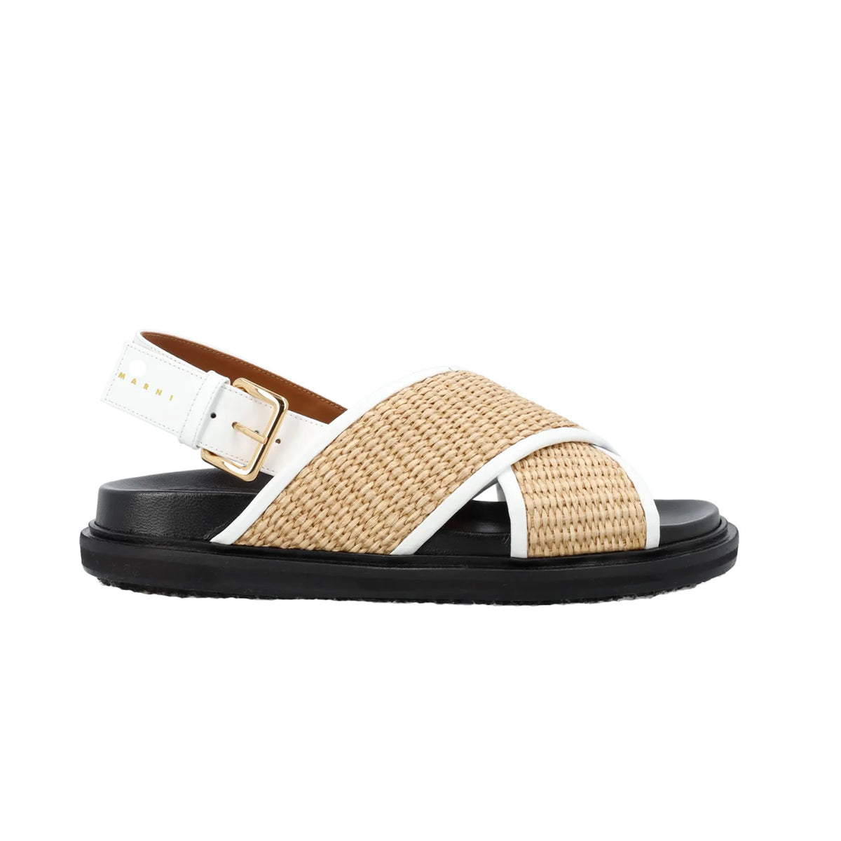 Marni Black and Orange Fussbett Sandals Marni