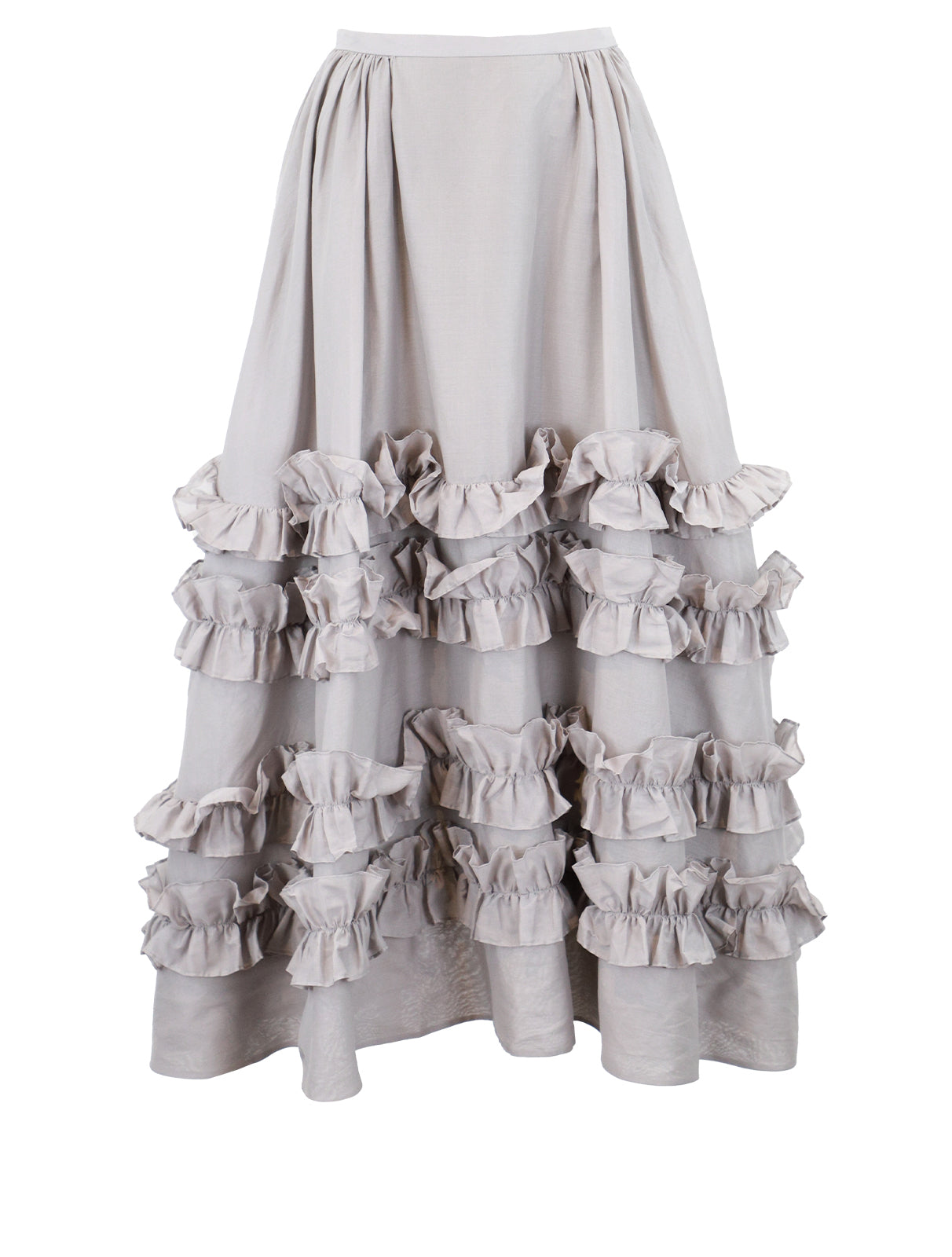 Shop Molly Goddard Maisie Frill Organdie Midi Skirt Online