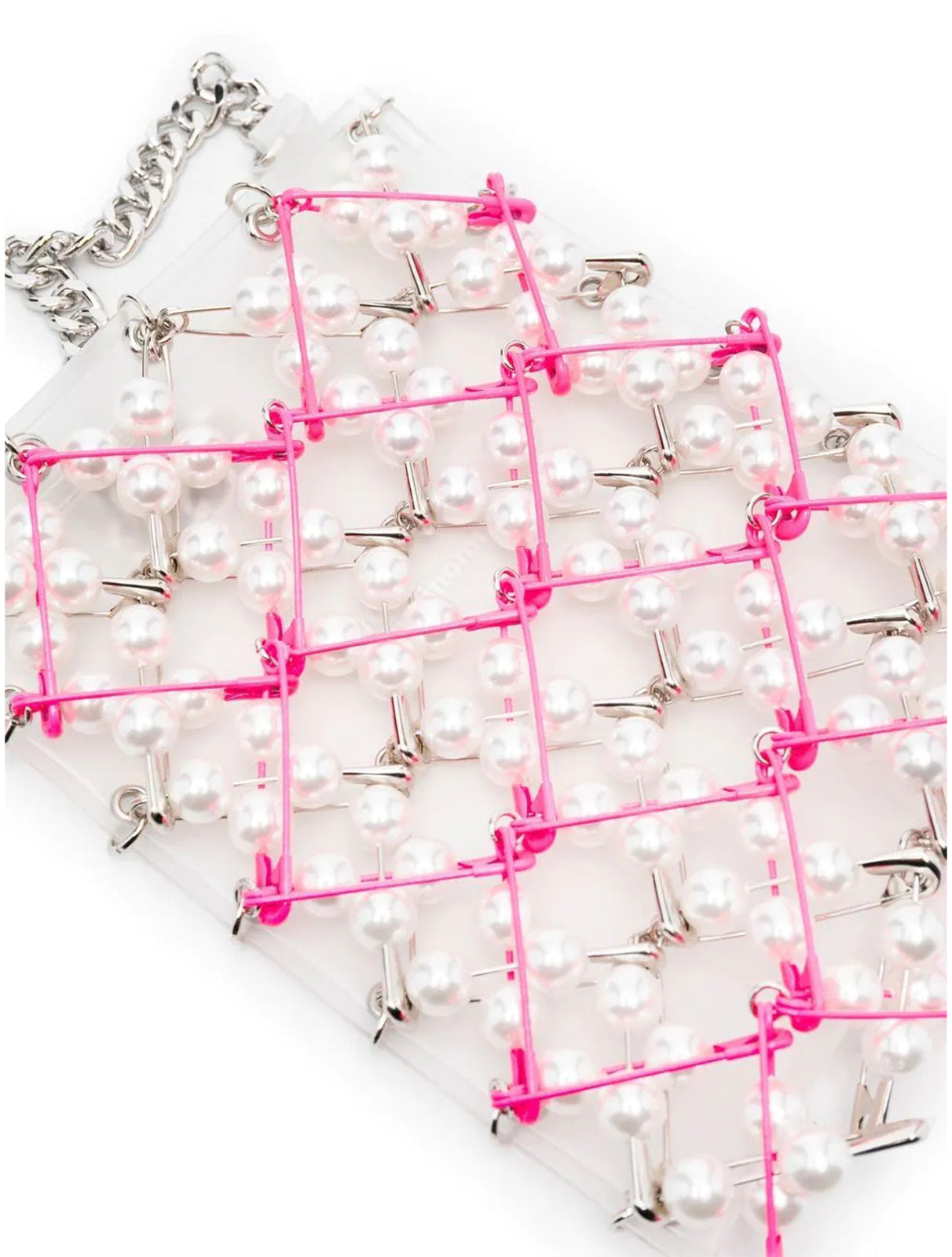 Pearl and Safety Pin Crossbody Bag