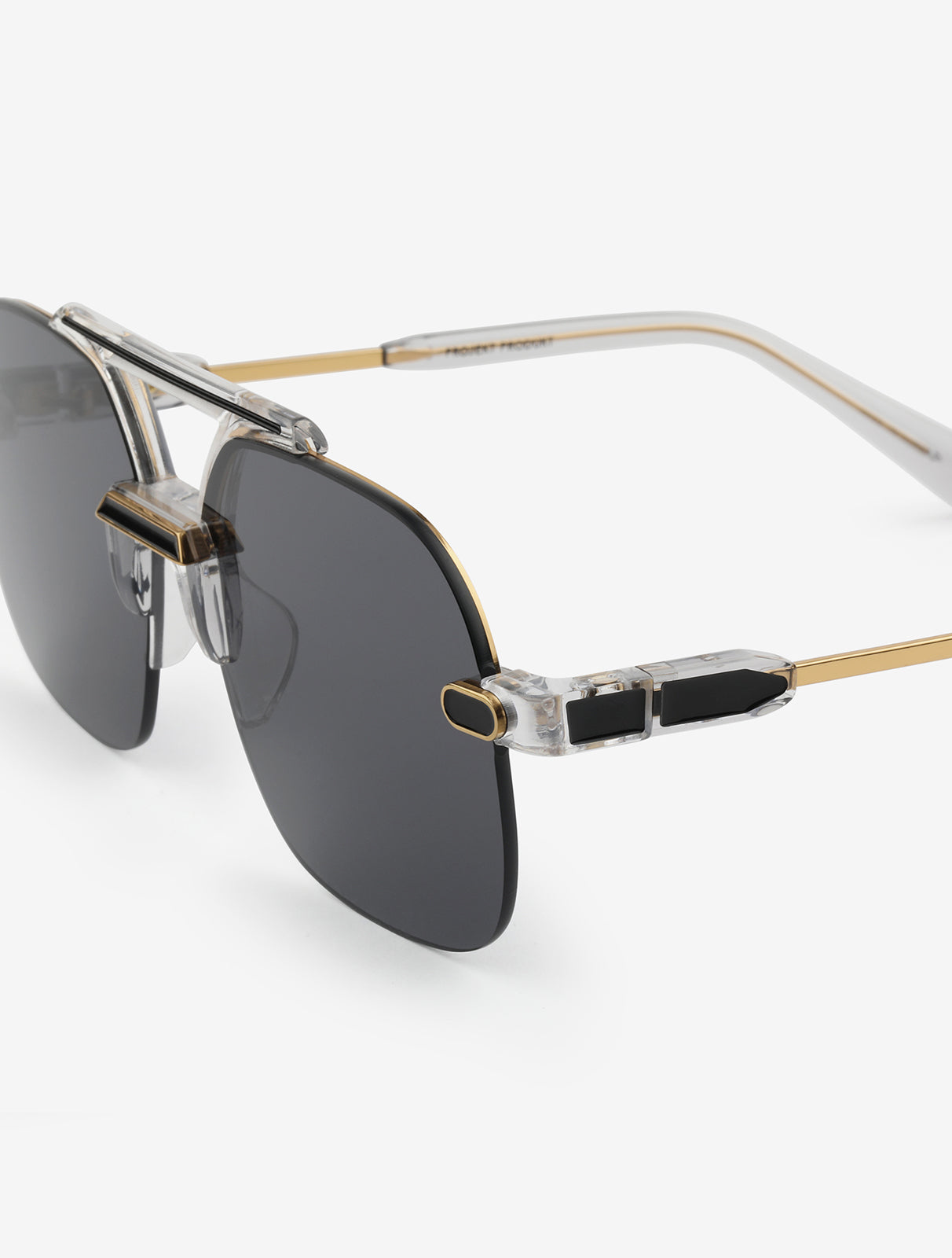 Rectangular Aviator Sunglasses - Black