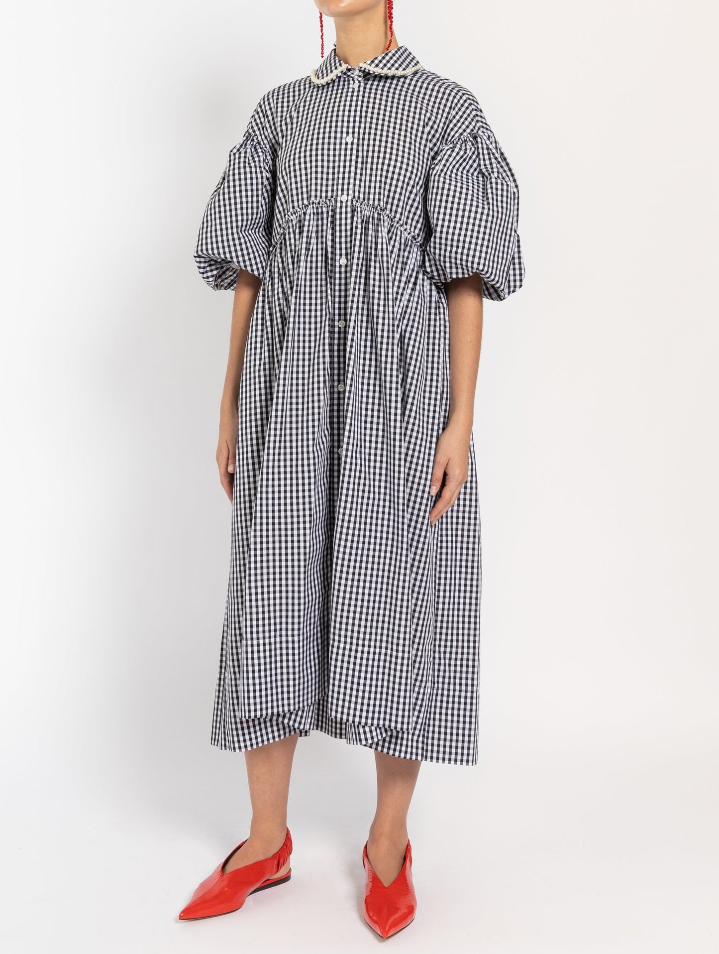 Puff Sleeve Signature Dress - Gin